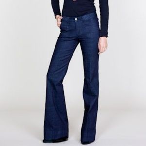 EmersonMade wide leg, rigid jeans.